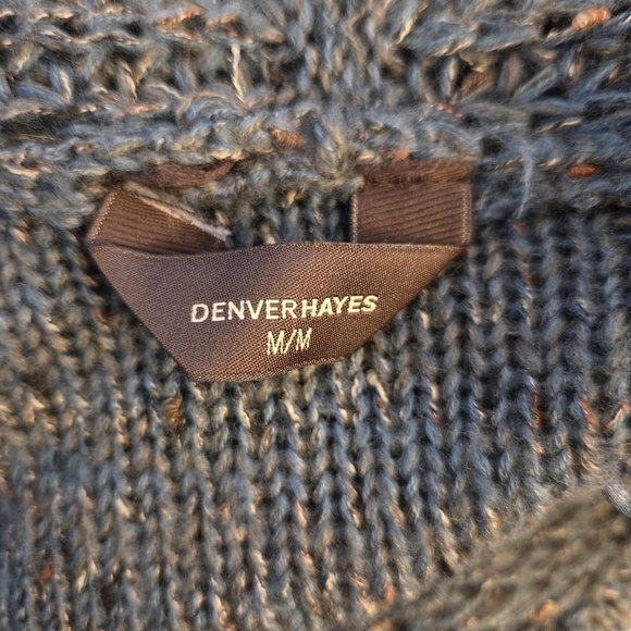 Denver Hayes Green Flecked Open Cardigan Sweater Size Med - Picture 5 of 5